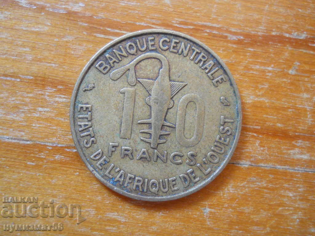 10 franci 1974 - Africa de Vest