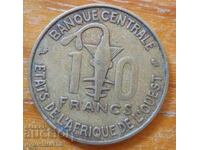 10 francs 1974 - West Africa