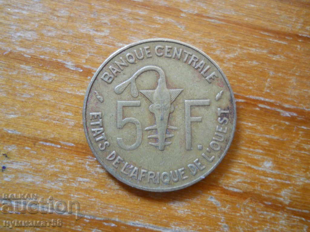 5 franci 1976 - Africa de Vest