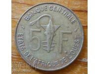 5 franci 1977 - Africa de Vest