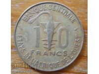 10 franci 1986 - Africa de Vest