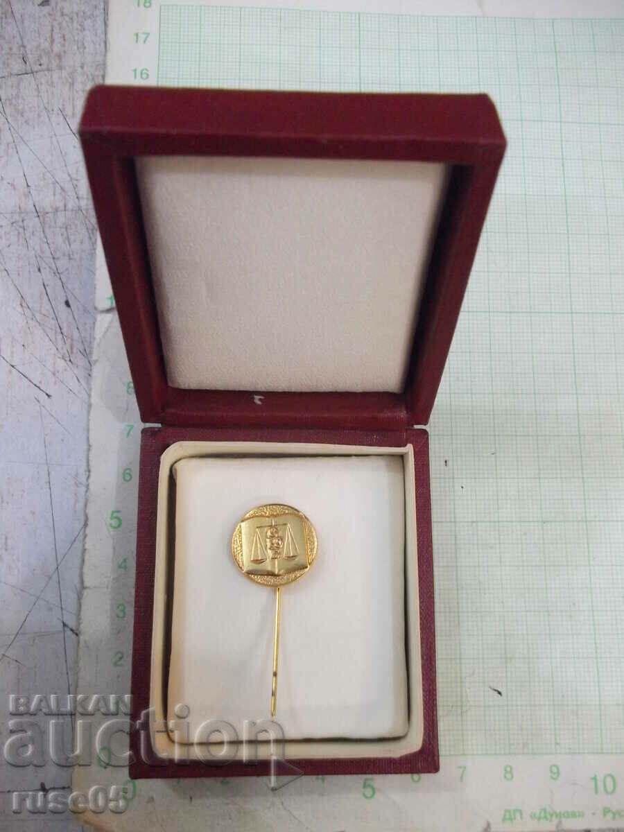 Golden "Union of Lawyers in Bulgaria" badge with box - 5 Golden "Union of Lawyers in Bulgaria" badge with box - 5