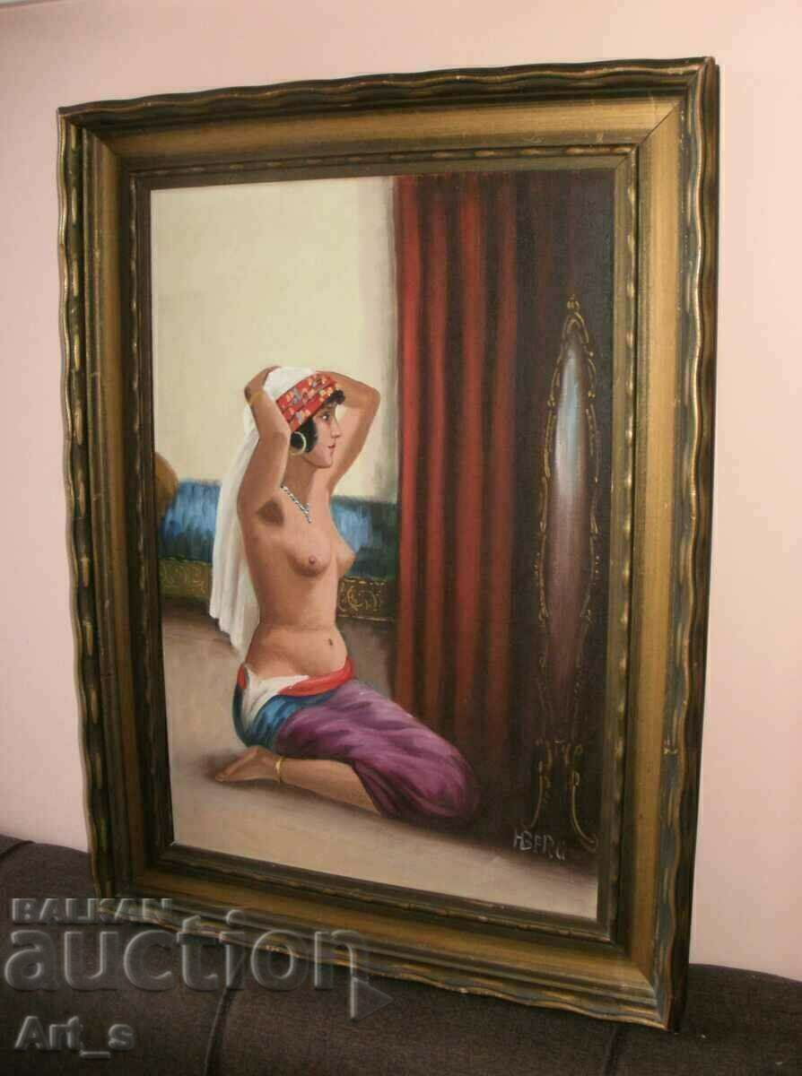 Livrarea „Oglindă, oglindă” – ulei pe pânză într-un cadru de lemn