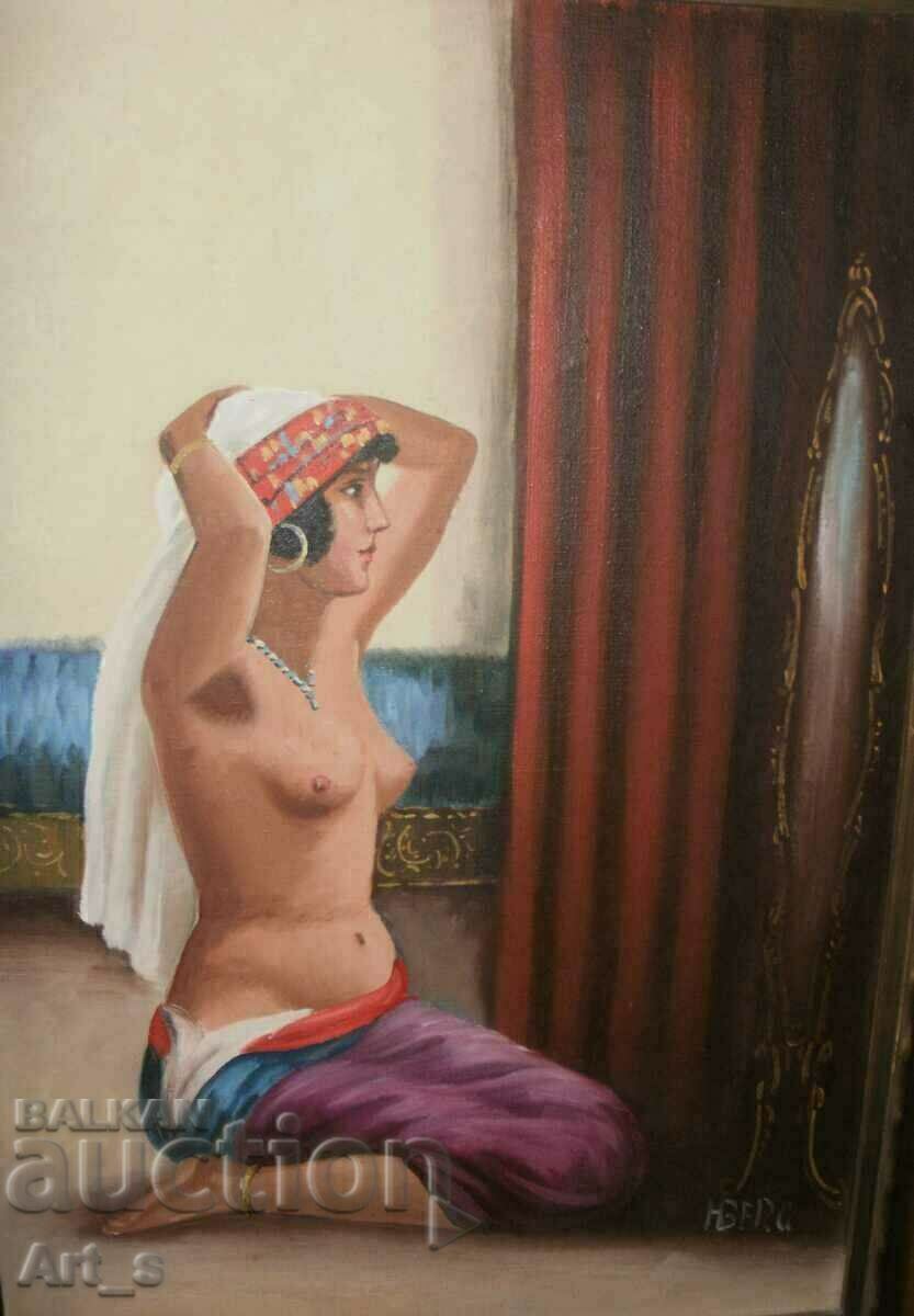 „Oglindă, oglindă” – ulei pe pânză într-un cadru de lemn - 6