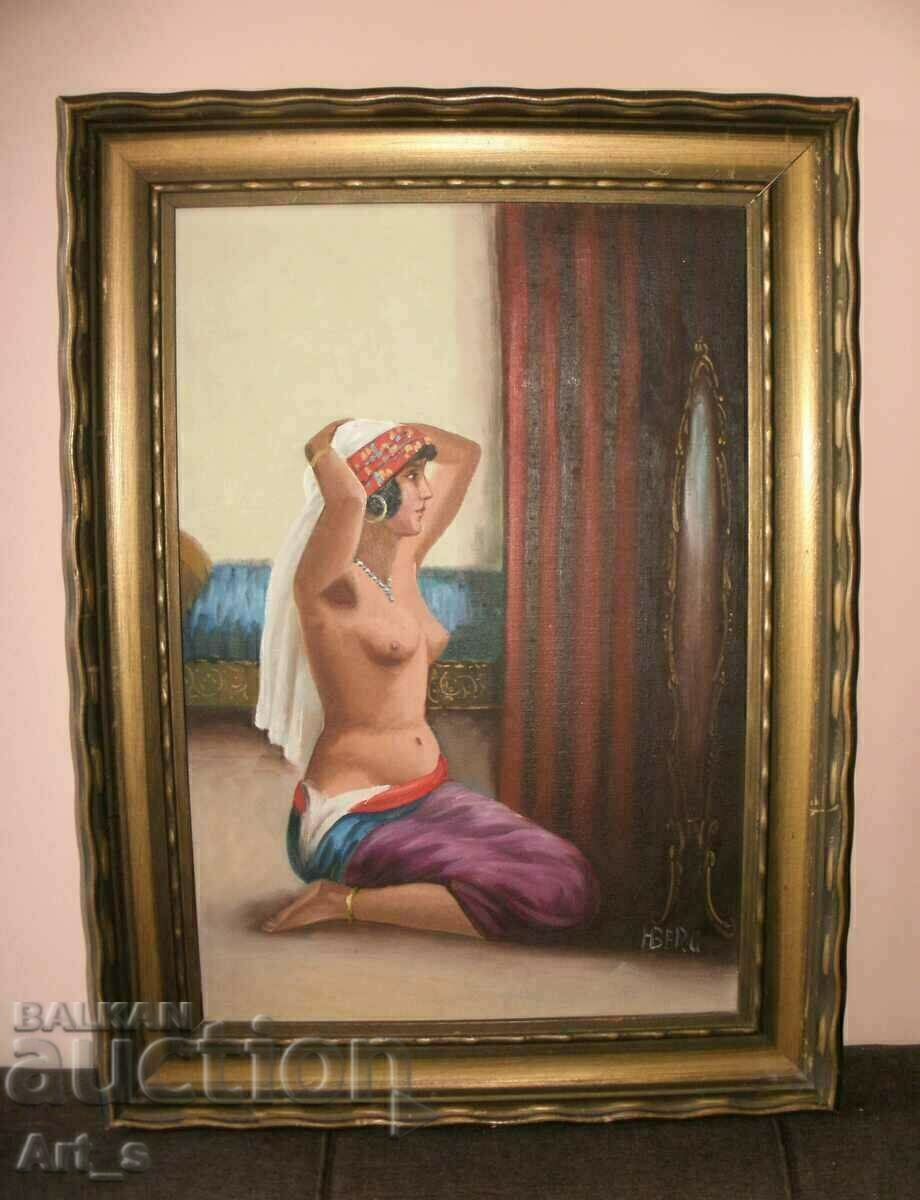 "Mirror, mirror" - oil on canvas in a wooden frame "Mirror, mirror" - oil on canvas in a wooden frame