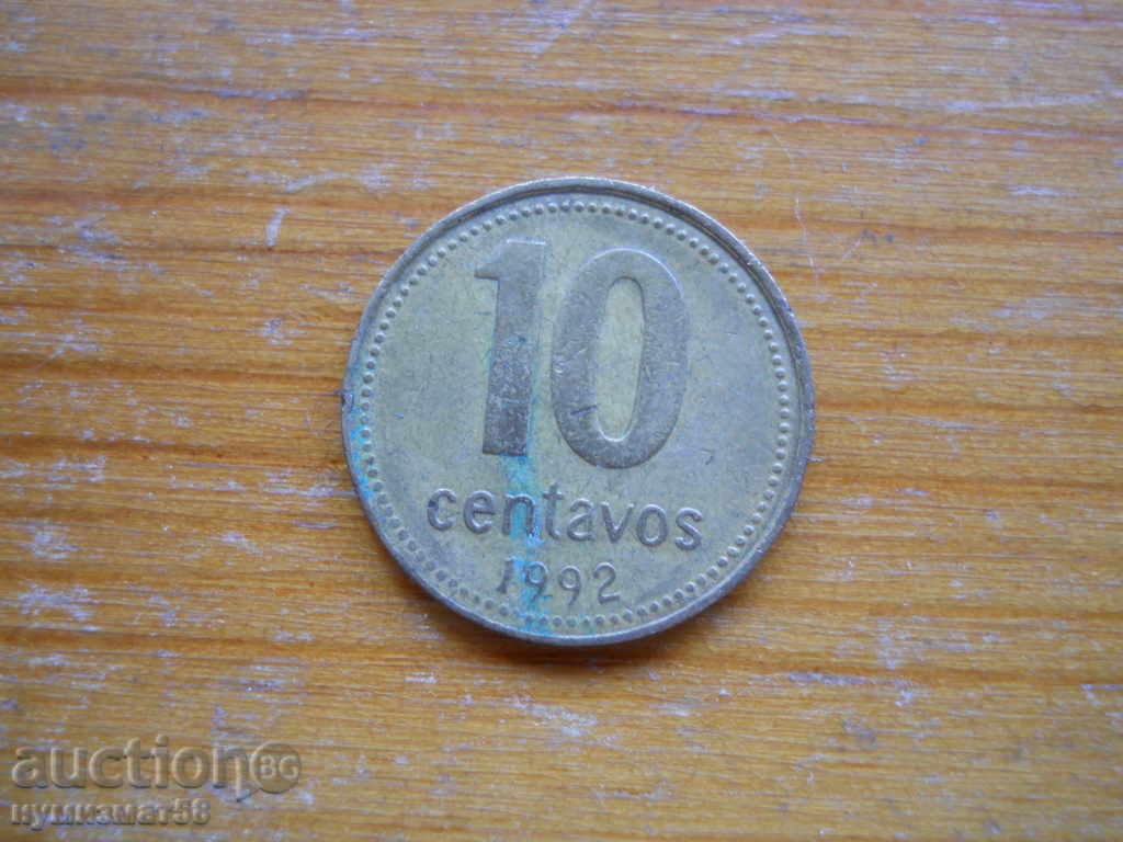 10 centavos 1992 - Argentina