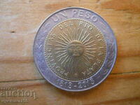 1 peso 2013 - anniversary - Argentina (bimetal)