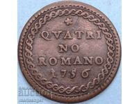 Quattino Romano 1756 Vatican - RRR