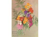 Carte veche - Flori - Buchet cu phlox