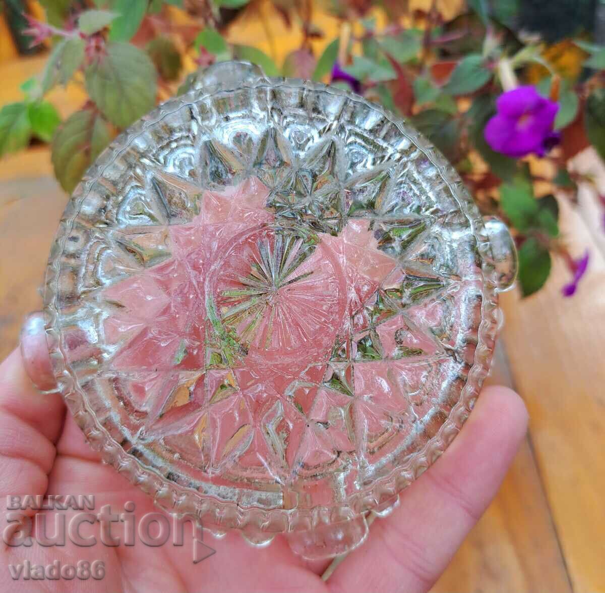 Old social glass ashtray with price 10.00 BGN | € 5.11 Old social glass ashtray with price 10.00 BGN | € 5.11