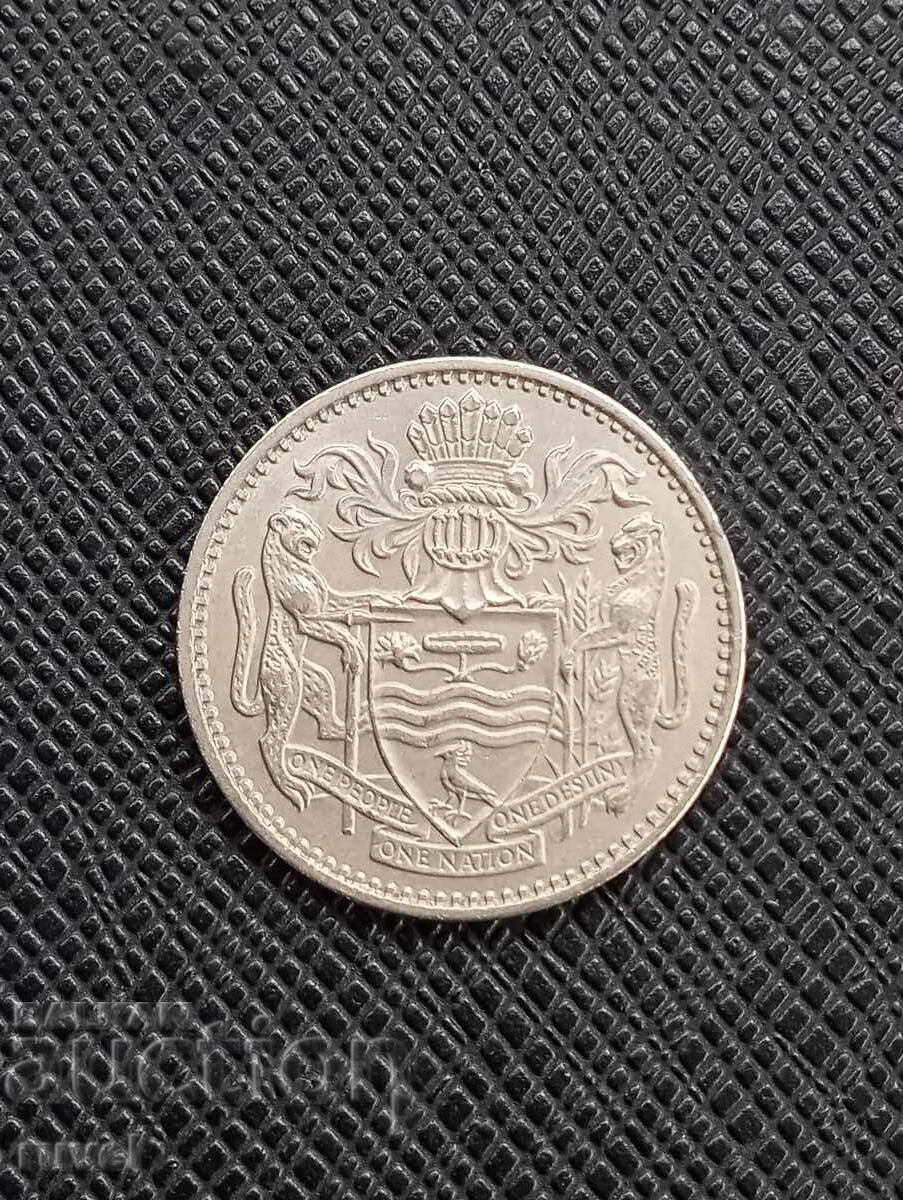 Guyana, 25 preț 1967 cu preț € 1.33 | 2.60 BGN