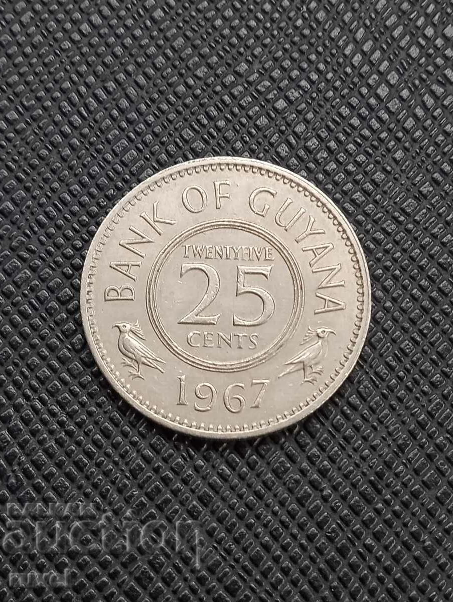 Guyana, 25 preț 1967