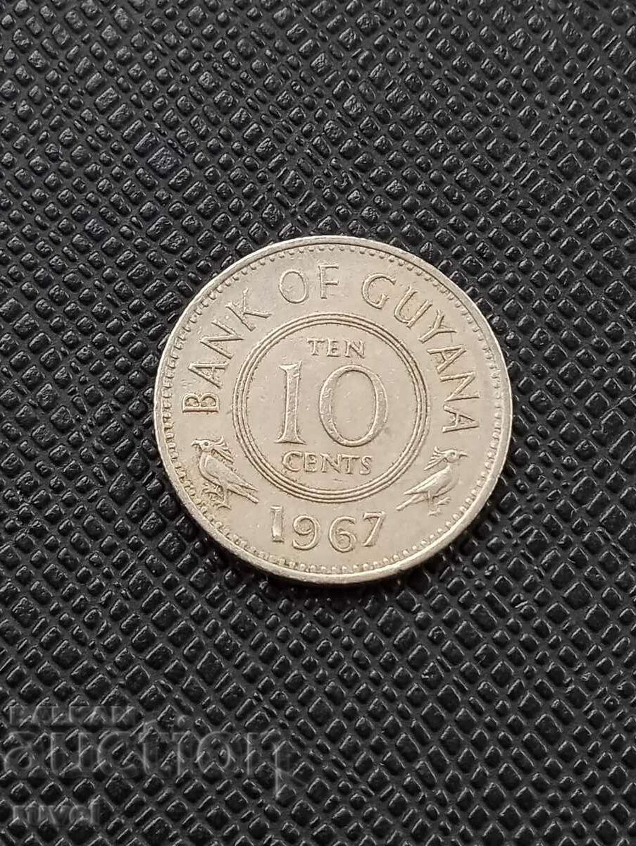 Guyana, 10 preț 1967