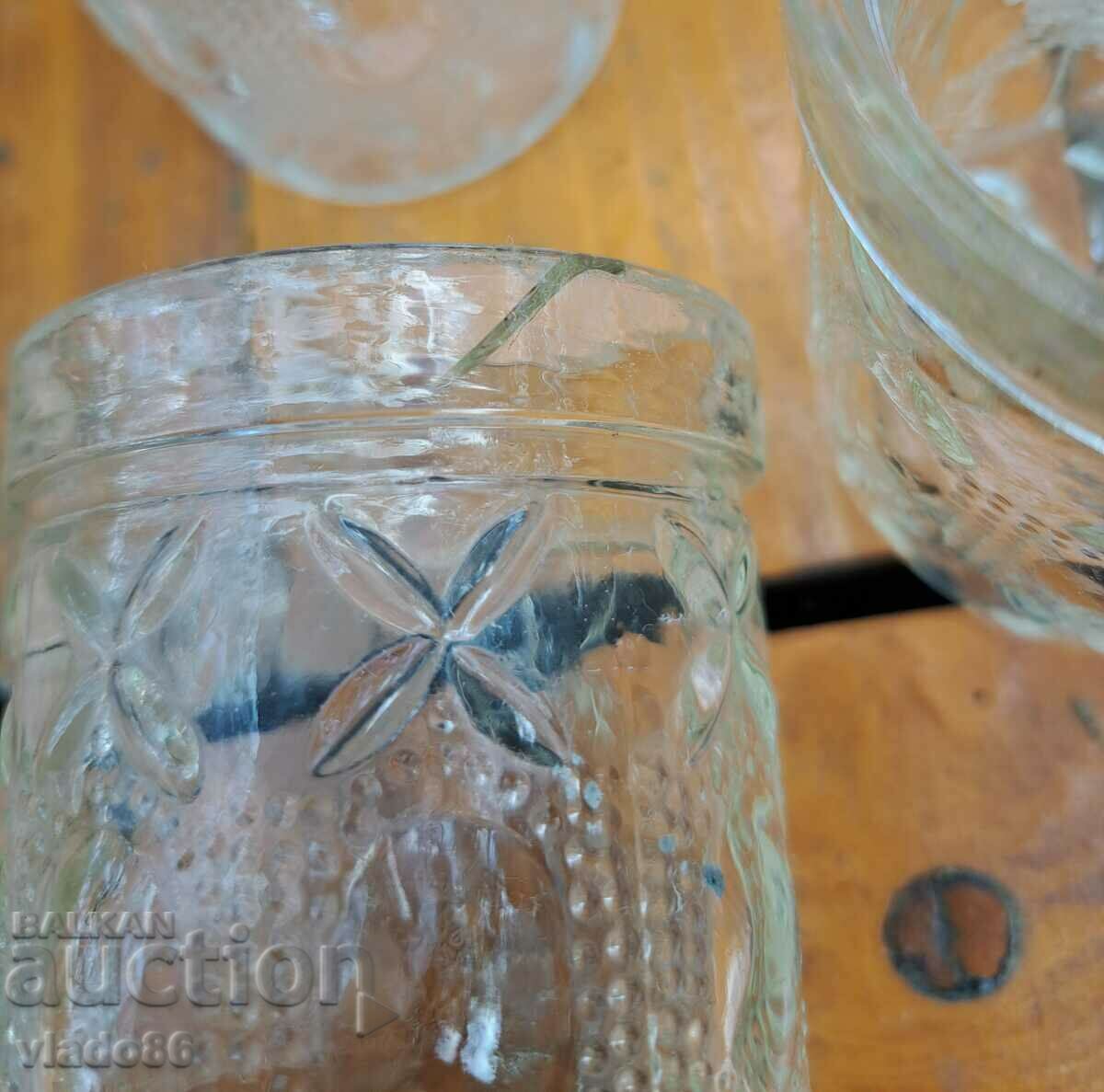 4 old glass soca glasses - 5 4 old glass soca glasses - 5