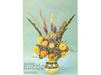 Old card - Flowers - Vase with field flowers