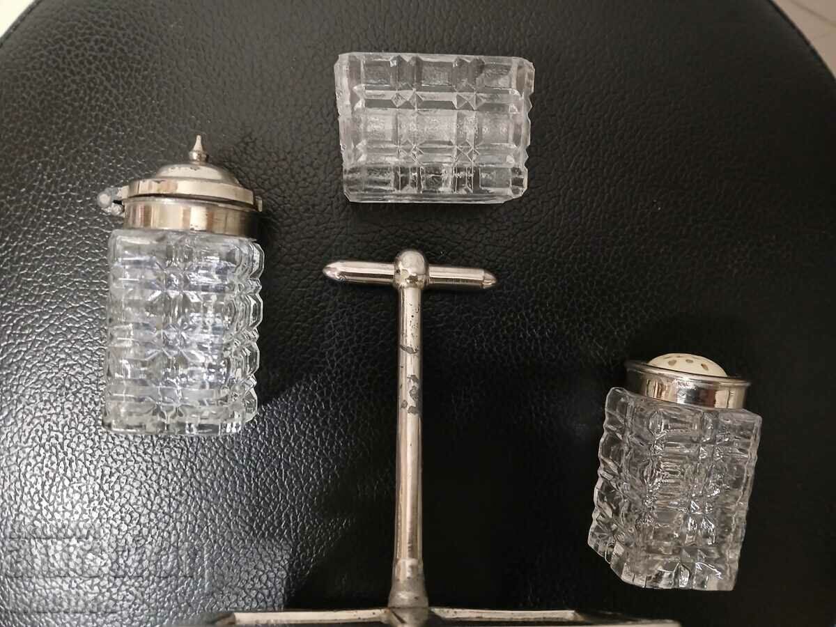 Старинен комплект,солница,маркировка - 5