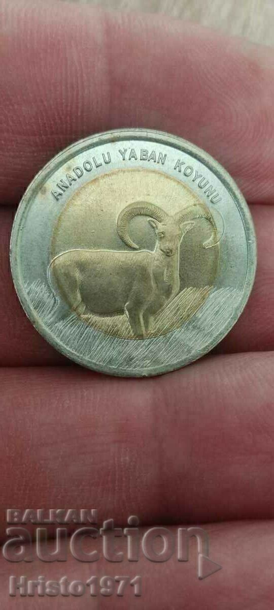 1 лира 2015 Турция с цена € 3.50 | 6.85 лв.