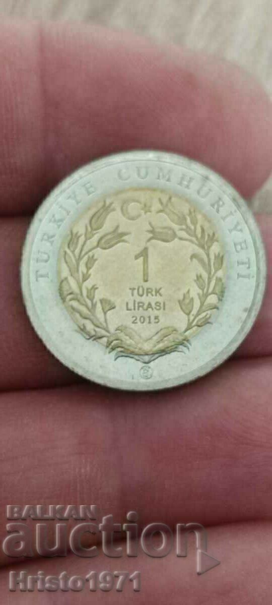 1 lira 2015 Turkey