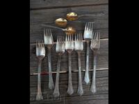 Thick silver-plated USSR forks and spoons