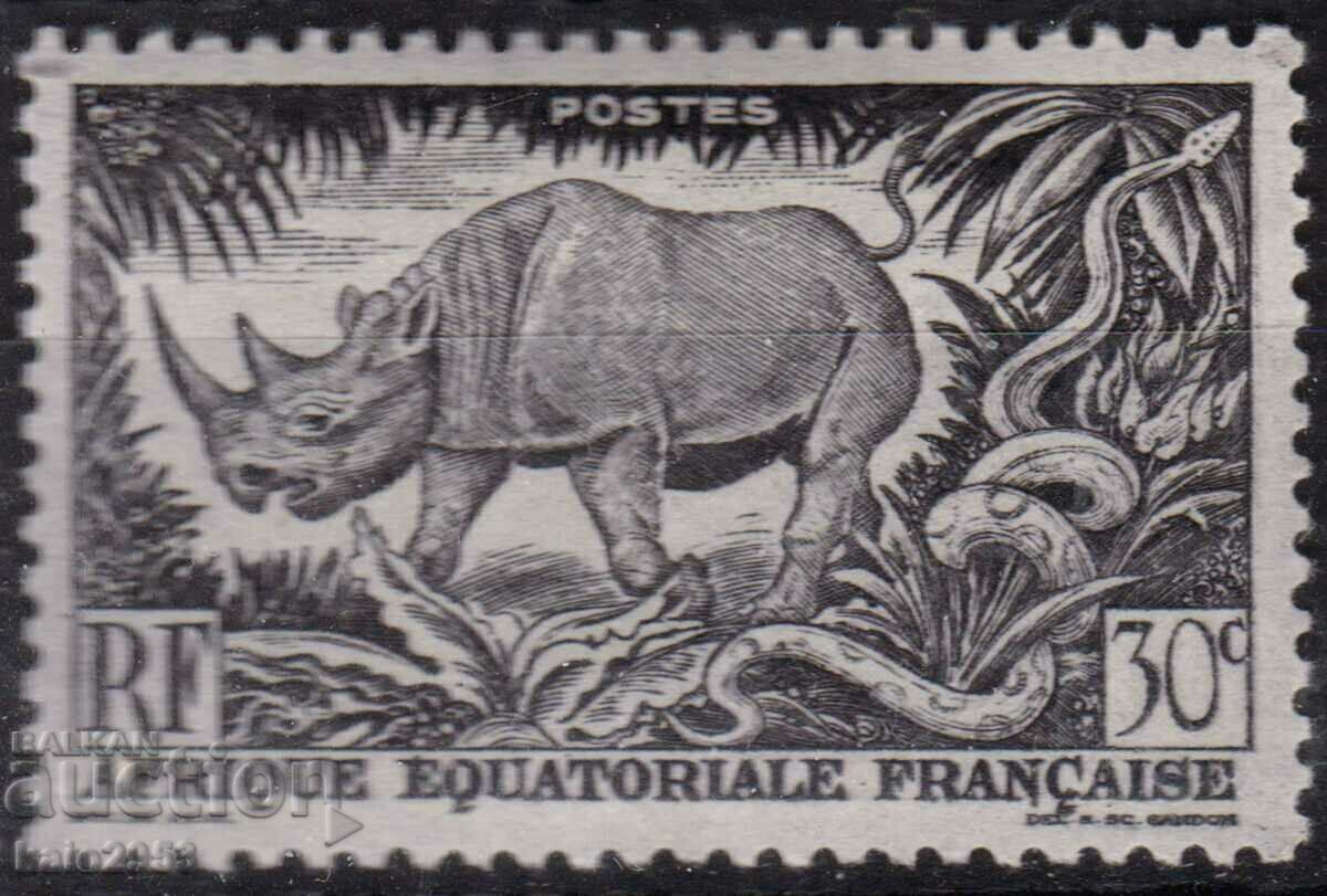 French Equat Africa-1947-Regular-Rhino, MLH