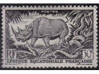 French Equat Africa-1947-Regular-Rhino, MLH