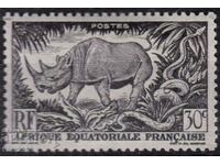 French Equat. Africa-1947-Regular-Rhino, MLH