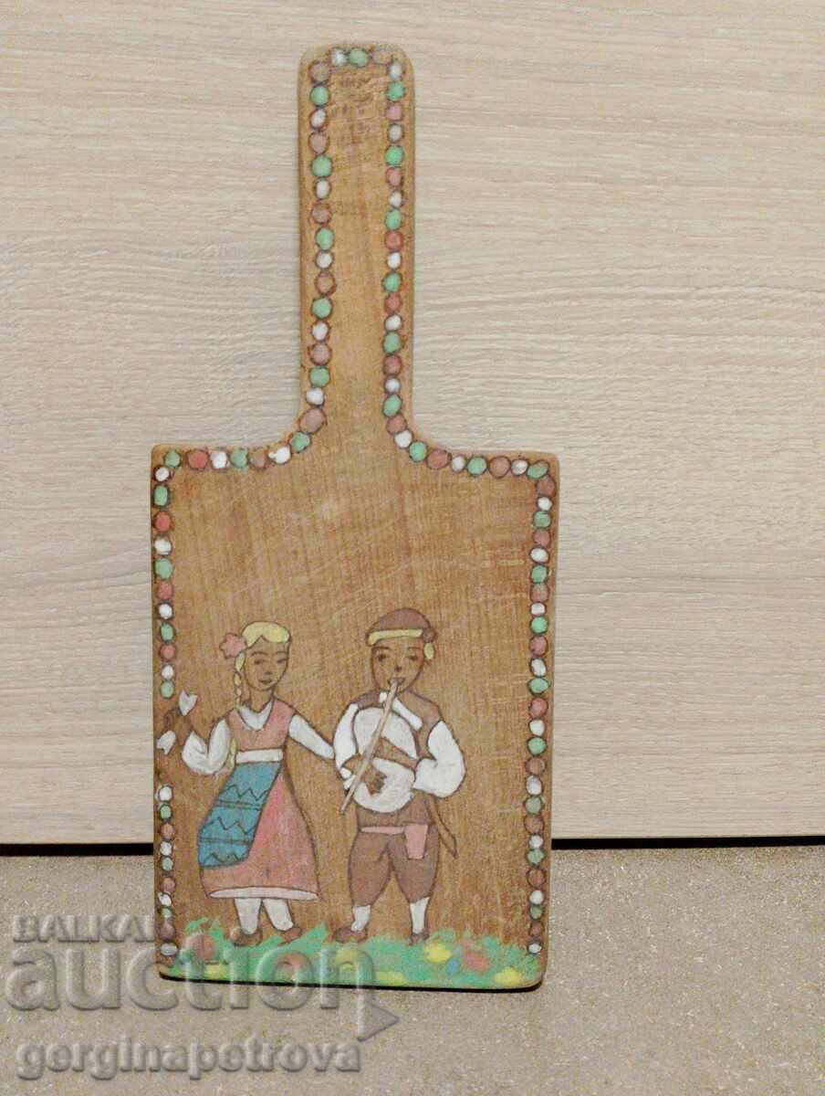 Board with household pyrography