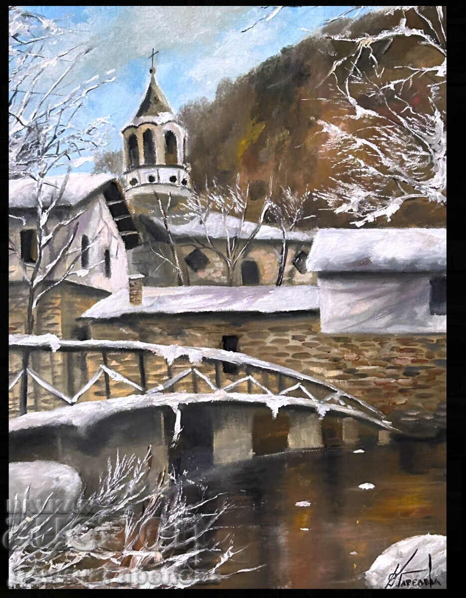 Denitsa Garelova oil painting 50/40 "Dryanovsky Monastery"