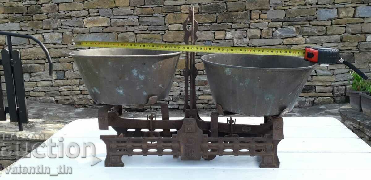 Стар кантар, везна с грамове, тежести без липси. - 7 Стар кантар, везна с грамове, тежести без липси. - 7