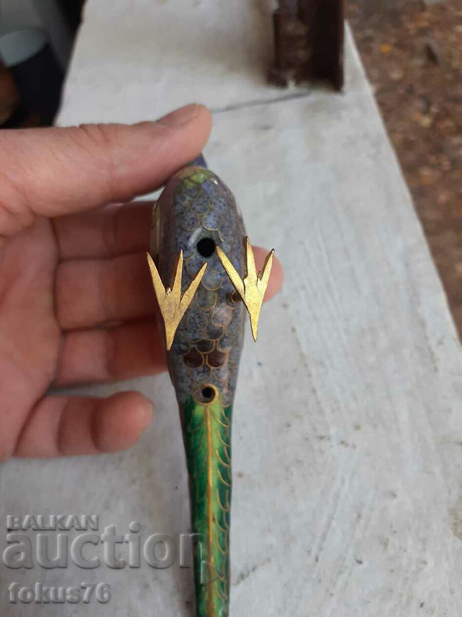 Delivery of Chicken bird cloisonné bronze cellular enamel