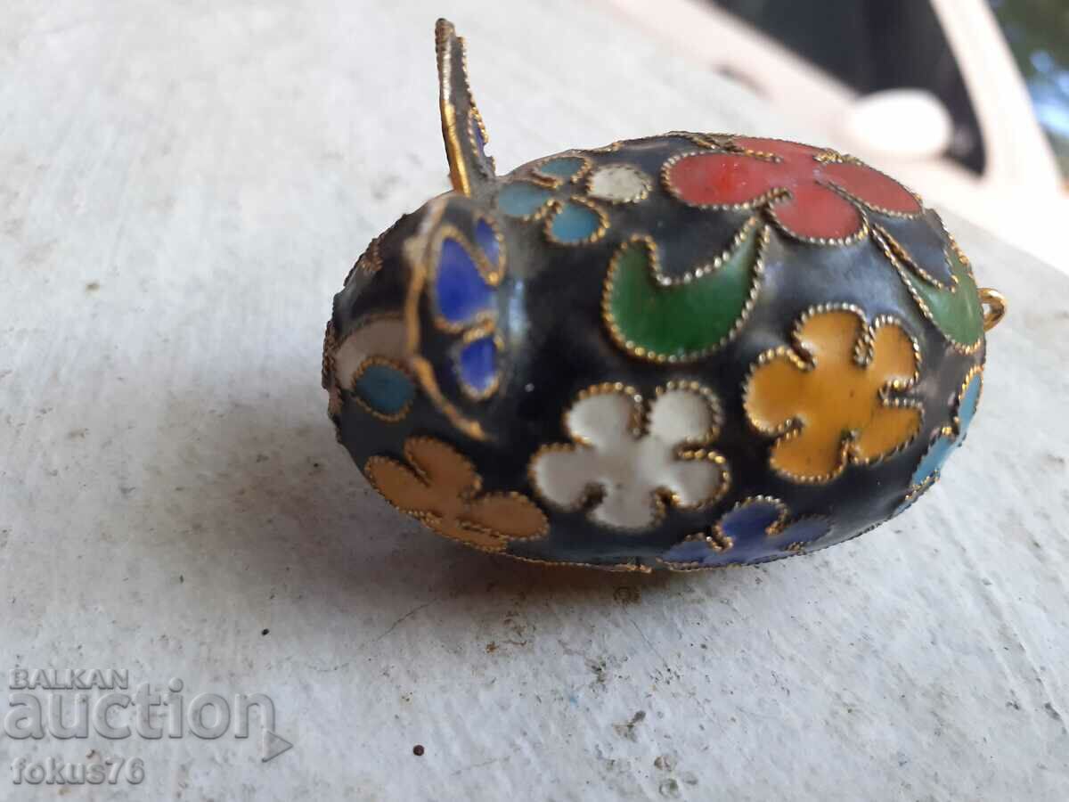 Χάλκινο κυψελωτό σμάλτο cloisonné Piglet - 5 Χάλκινο κυψελωτό σμάλτο cloisonné Piglet - 5