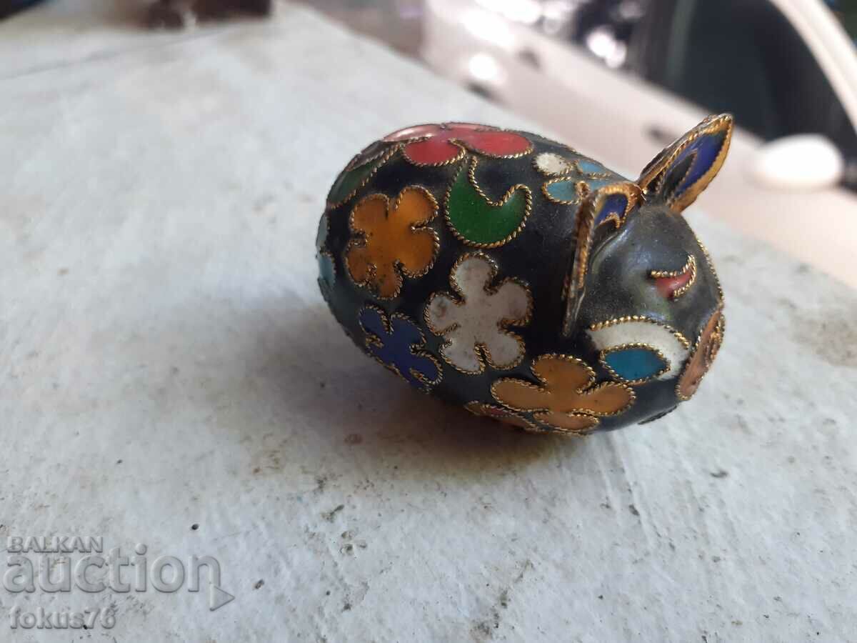 Χάλκινο κυψελωτό σμάλτο cloisonné Piglet - 7 Χάλκινο κυψελωτό σμάλτο cloisonné Piglet - 7