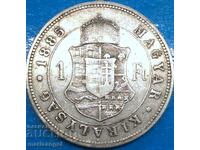 Hungary 1 forint 1885 Franz Joseph silver