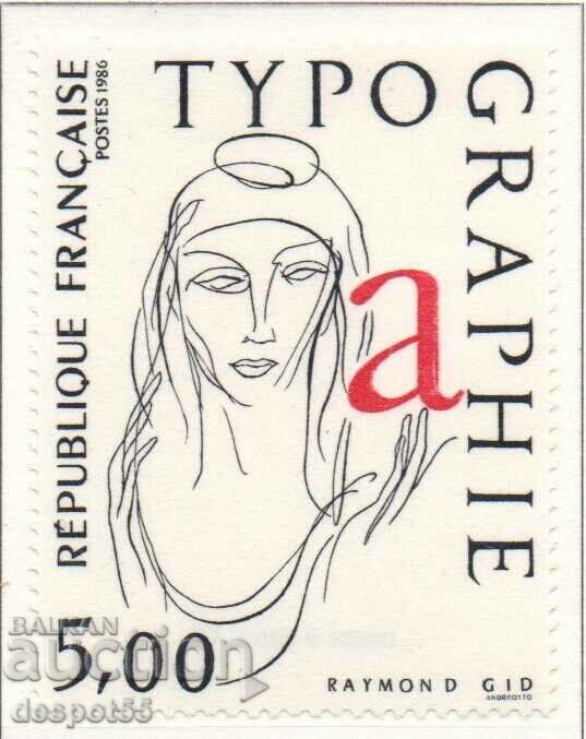 1986. France. Typography.