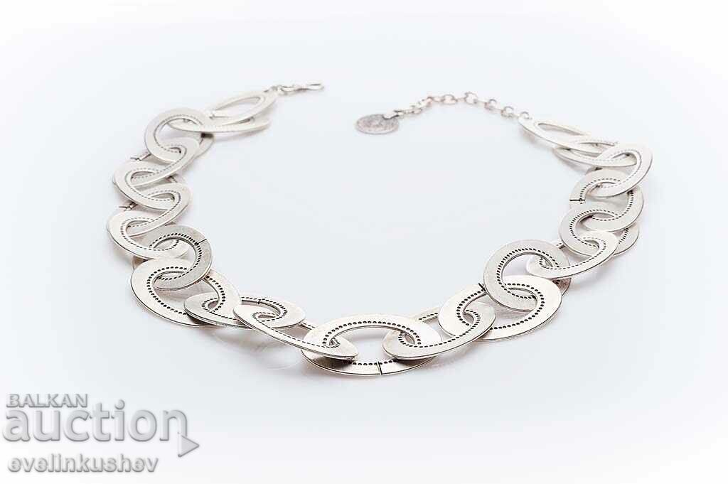 Silver plated necklace KN-0301001019