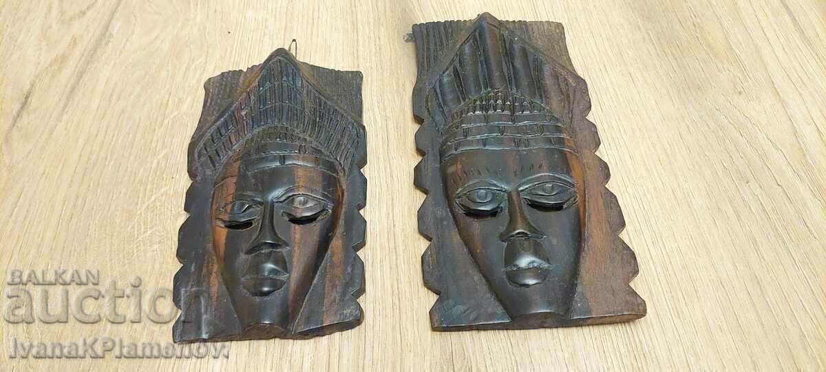 Sculptură în lemn Africa două panouri matrice excelentă cu preț € 20.00 | 39.12 BGN