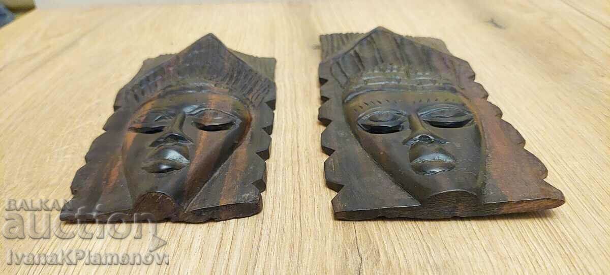 Woodcarving Africa two panels excellent solid wood - 5 Woodcarving Africa two panels excellent solid wood - 5