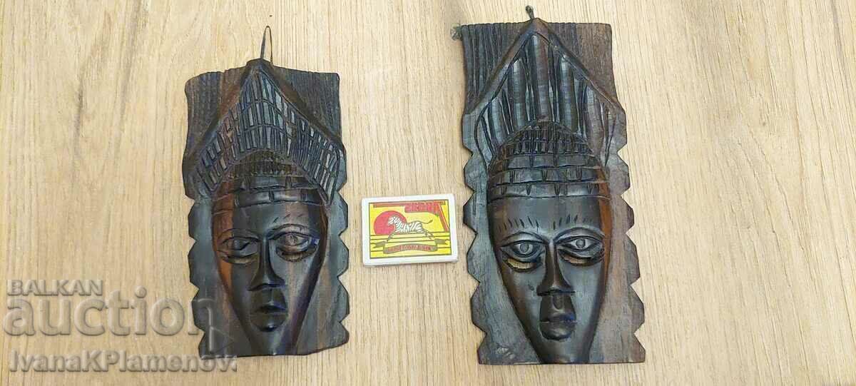 Woodcarving Africa two panels excellent solid wood - 6 Woodcarving Africa two panels excellent solid wood - 6