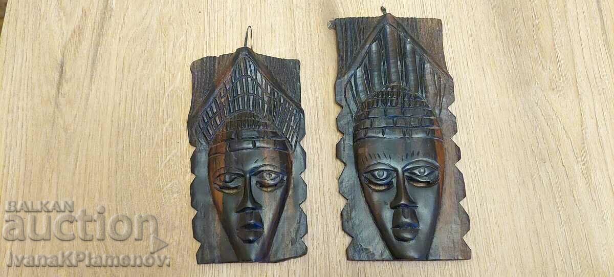 Woodcarving Africa two panels excellent solid wood Woodcarving Africa two panels excellent solid wood
