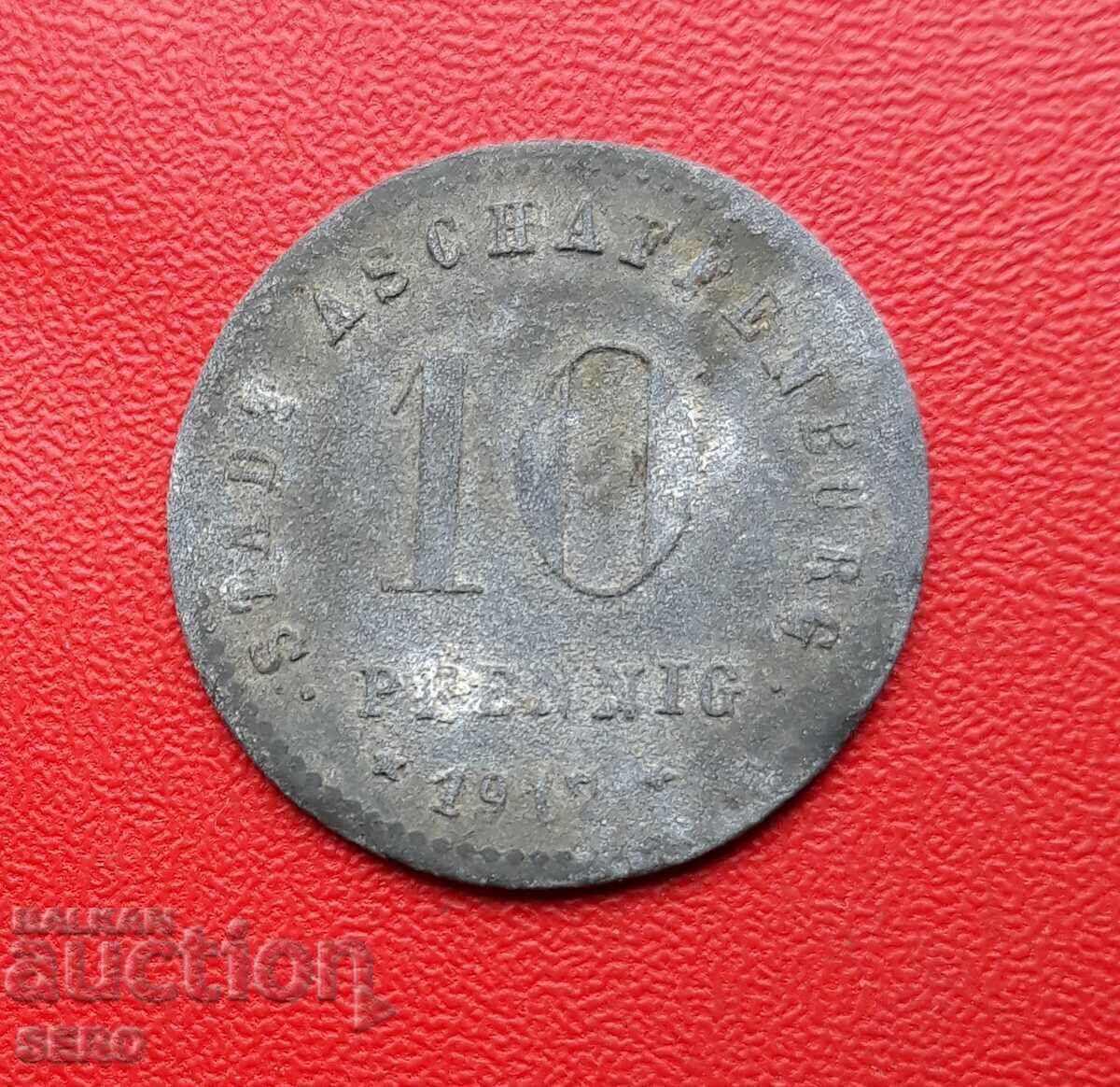 Germania-Bavaria-Aschaffenburg-10 Pfennig 1917