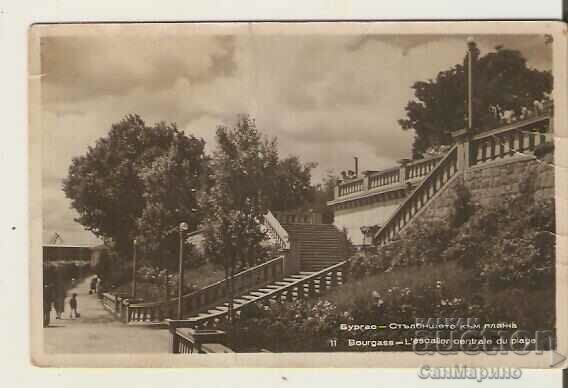 Card Bulgaria Burgas Stairway to the beach*