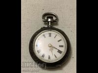 Silver Swiss pocket watch. Rare. It works