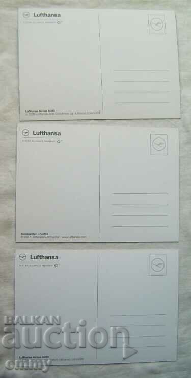 Delivery of 3 pieces of plane card - Lufthansa/Lufthansa Delivery of 3 pieces of plane card - Lufthansa/Lufthansa