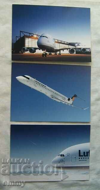 3 pieces of plane card - Lufthansa/Lufthansa