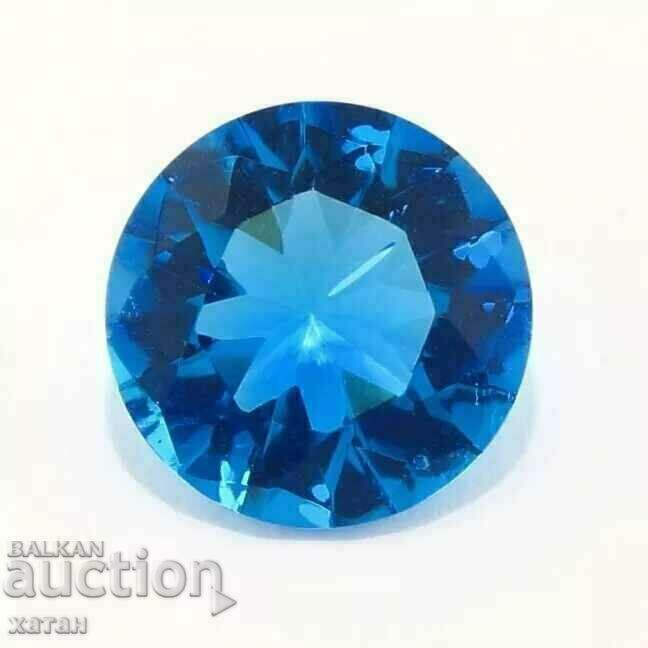 BZC! 15.05 carat natural swiss blue topaz from 1 cent!