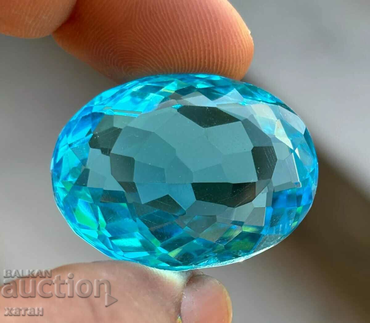 BZC! 13.00 carat natural aquamarine facet from 1 cent!