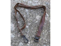 Old leather strap, strap for machine gun rifle