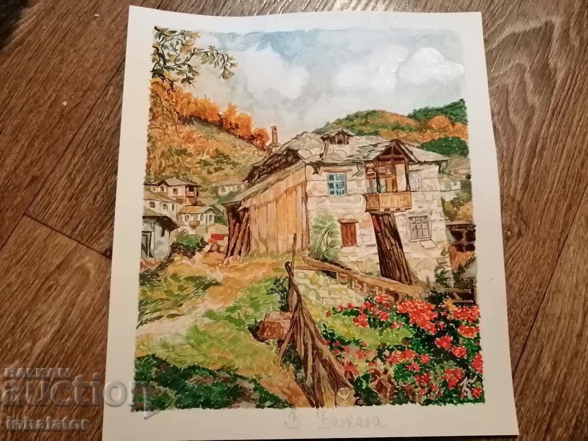 Watercolor in the Balkans 31 - 26.5 cm