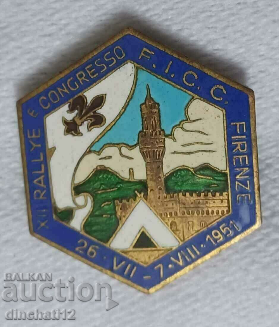 Licitație FLORENCE 1951 RALLY CONGRESSO F.I.C.C Camping and Caravanni