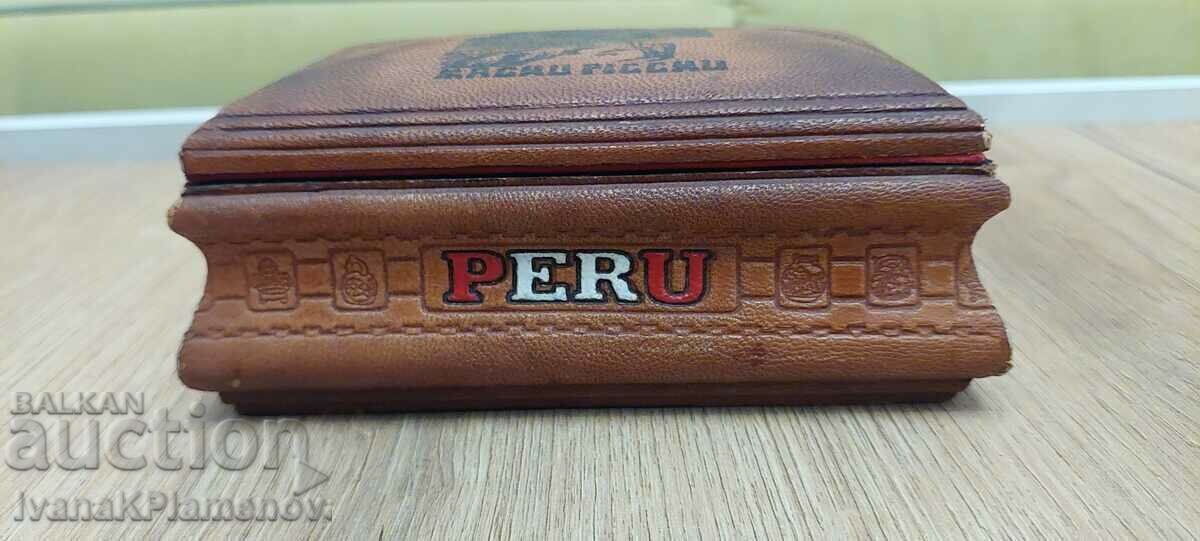 Leather wrapped collector's box - 7 Leather wrapped collector's box - 7